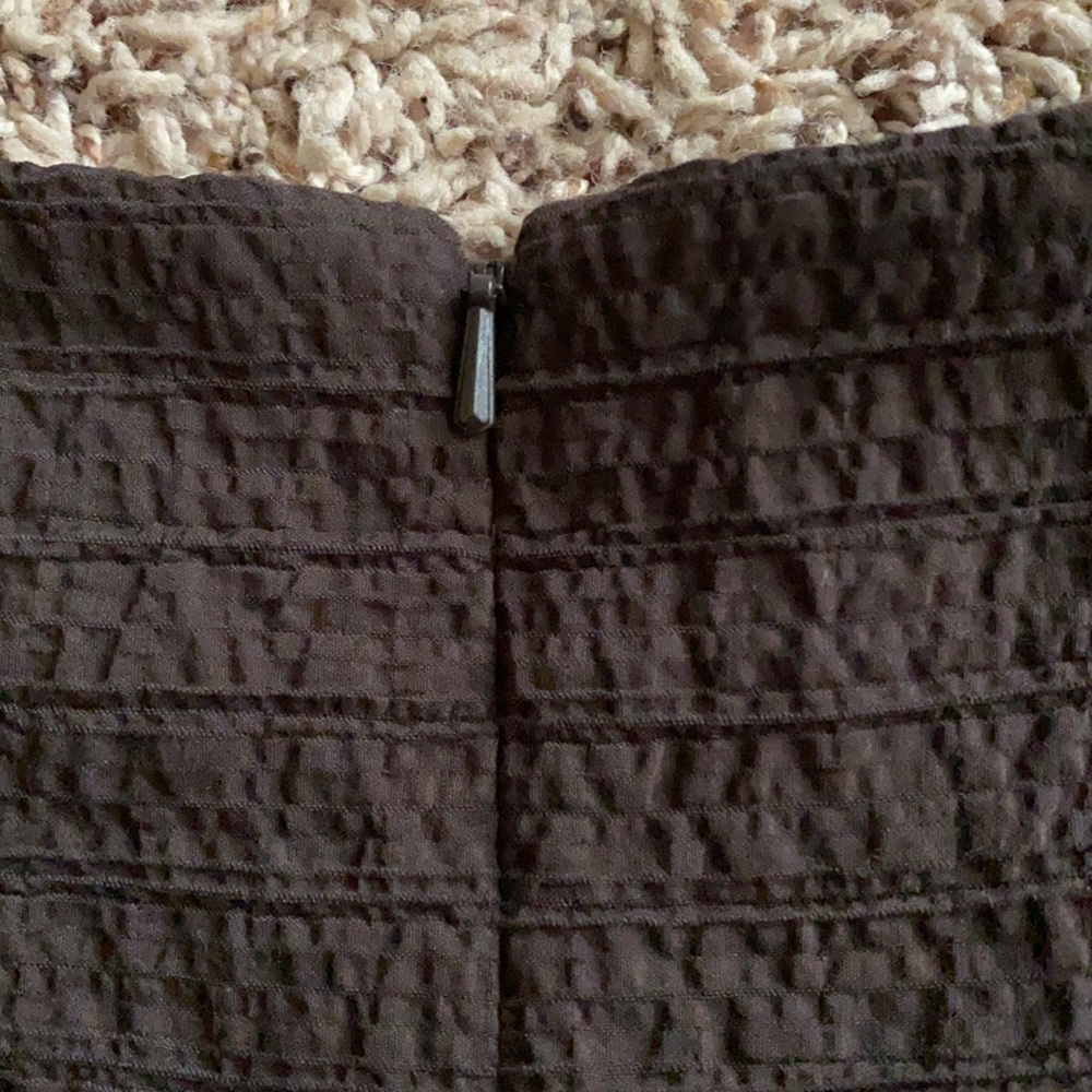 Talbots Petites chocolate textured cap sleeve dress - Picture 7 of 10